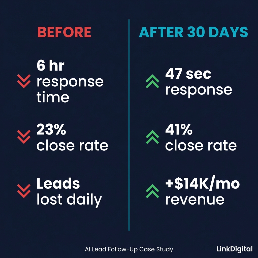I Automated a Plumber's Lead Follow-Up. Here's What Happened in 30 Days.